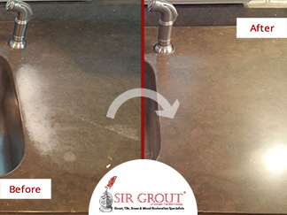 A Stone Honing and Polishing Enhanced This Fairfield Resident's Limestone Countertop