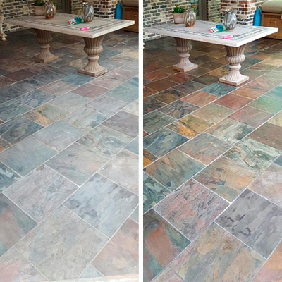 Slate Color Enhancement And Sealing