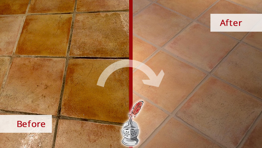 This Quarry Tile Floor Is Now Free From Stains Thanks To Our Tile