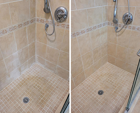 Shower Restoration Performed by our Tile and Grout Cleaners in Stamford, CT