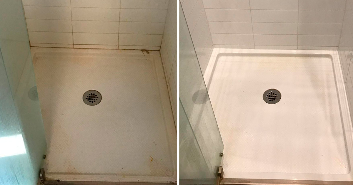 Tile and Grout Cleaners in Ridgefield Restore the Condition of This Shower