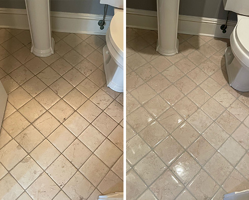 Floor Restored by Our Tile and Grout Cleaners in Stamford, CT