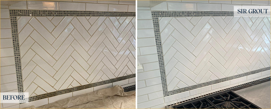 Kitchen Before and After Our New Canaan Hard Surface Restoration Services