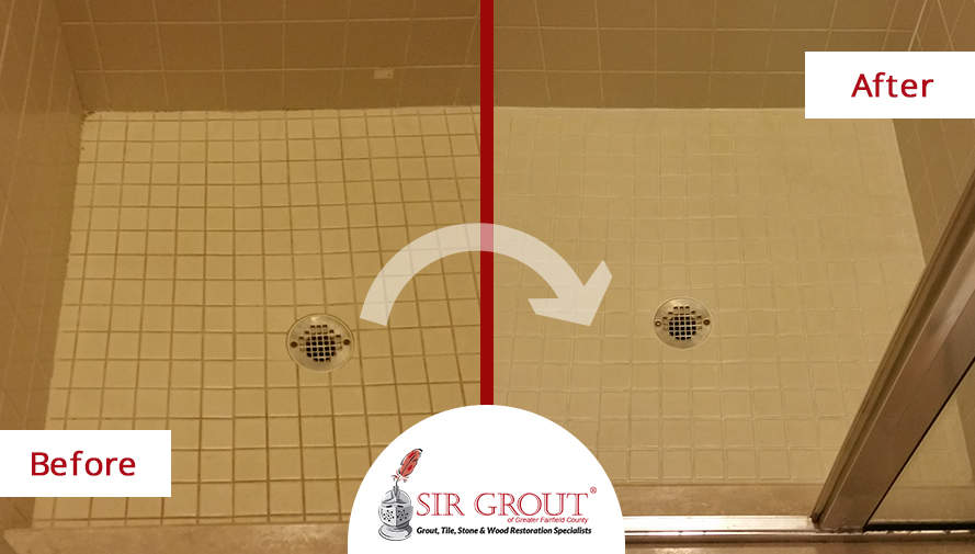 Grout Sealing Revitalizes Old Shower for New Haven Customer