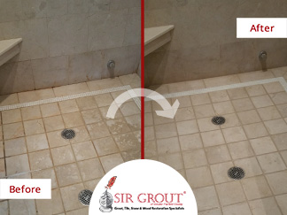 Beautiful New Canaan Walk-In Shower Gets a Makeover with a Stone Cleaning