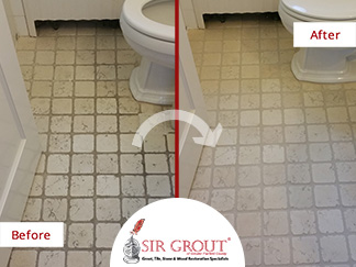 This Beautiful Stratford Home Had a Dirty Marble Bathroom Floor. See How a Stone Cleaning Fixed the Problem!