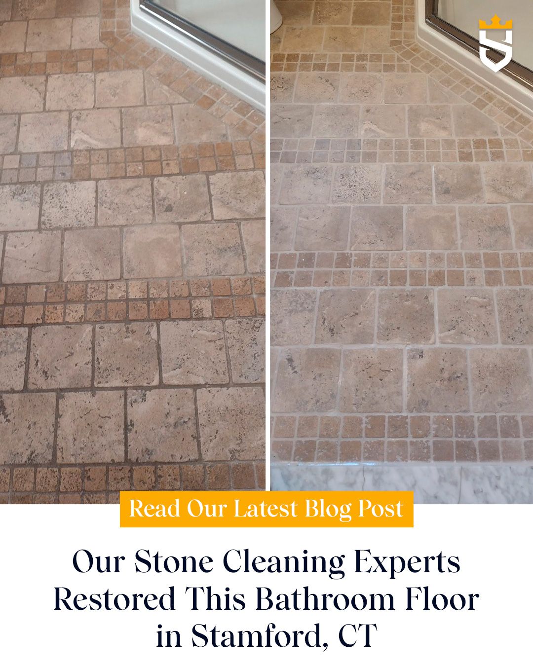 Our Stone Cleaning Experts Restored This Bathroom Floor in Stamford, CT