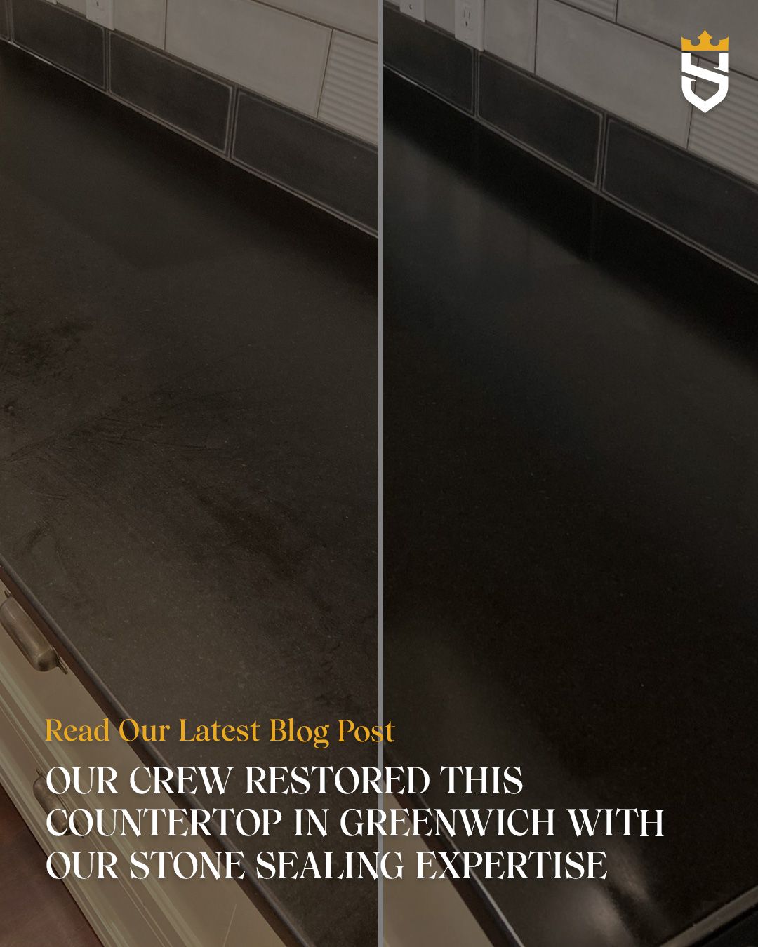 Our Crew Restored This Countertop in Greenwich With Our Stone Sealing Expertise