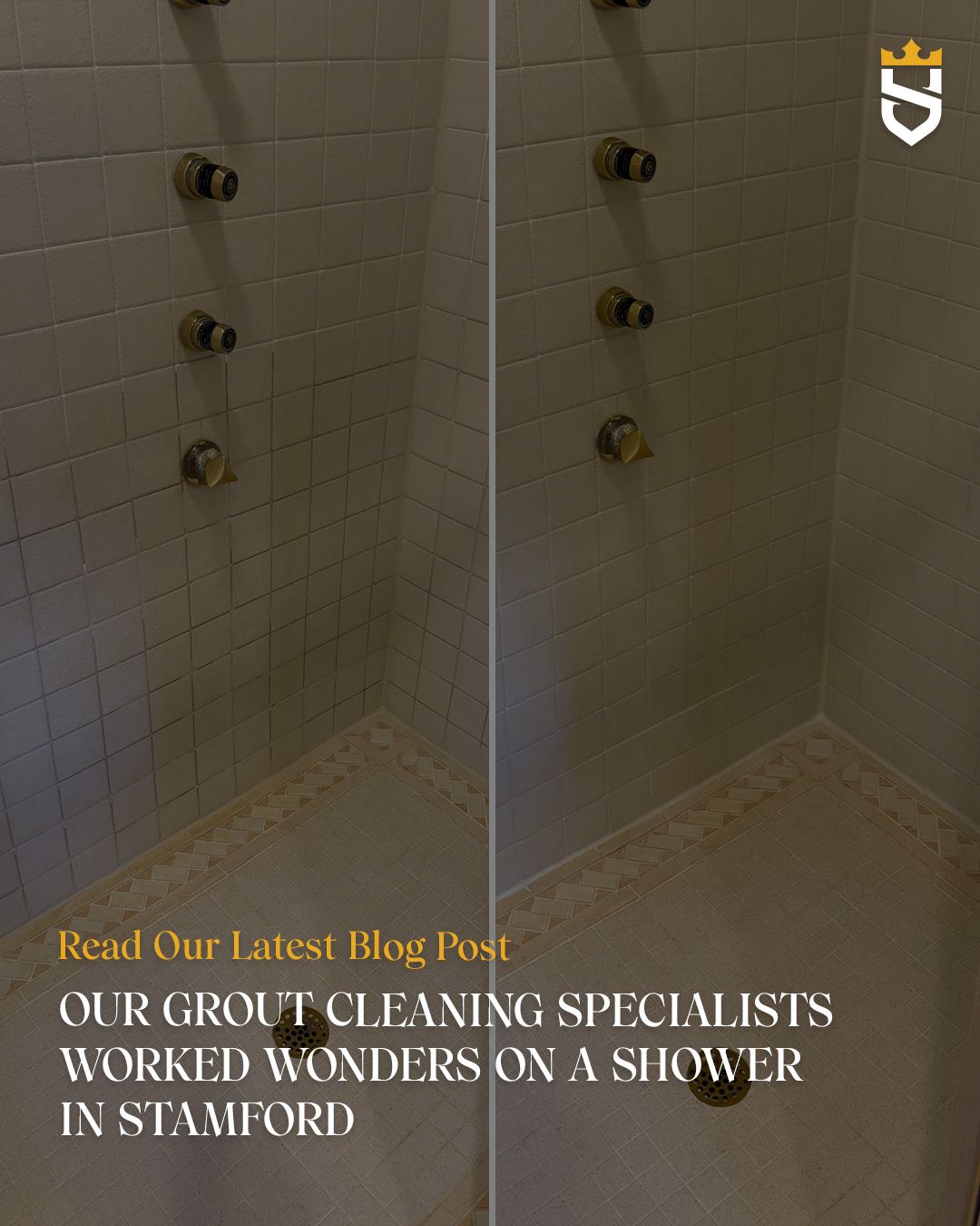 Our Grout Cleaning Specialists Worked Wonders on a Shower in Stamford