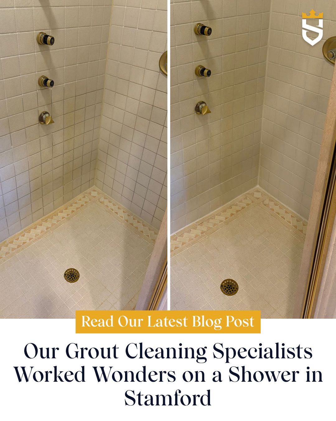 Our Grout Cleaning Specialists Worked Wonders on a Shower in Stamford