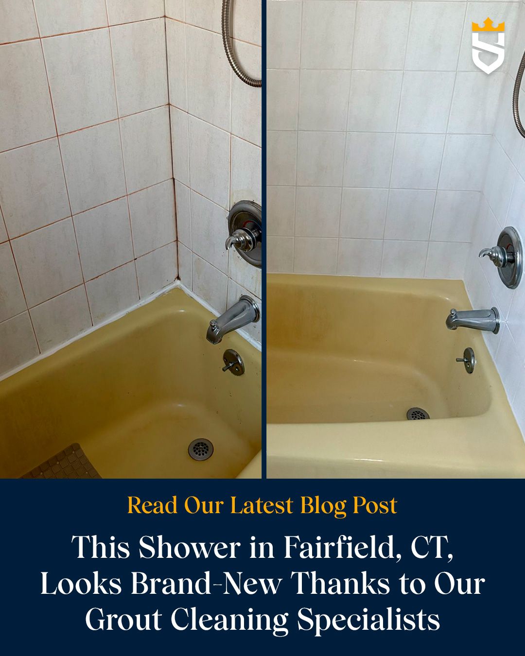 This Shower in Fairfield, CT, Looks Brand-New Thanks to Our Grout Cleaning Specialists
