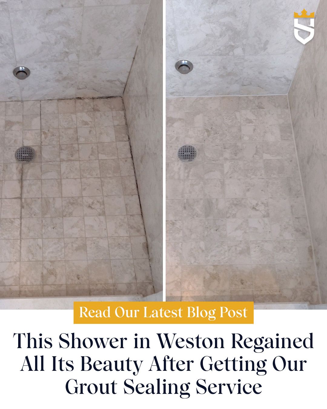 This Shower in Weston Regained All Its Beauty After Getting Our Grout Sealing Service