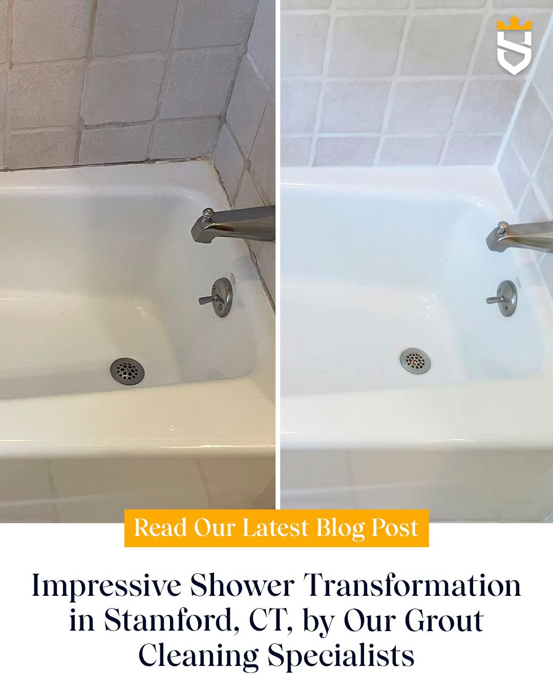 Impressive Shower Transformation in Stamford, CT, by Our Grout Cleaning and Sealing Specialists