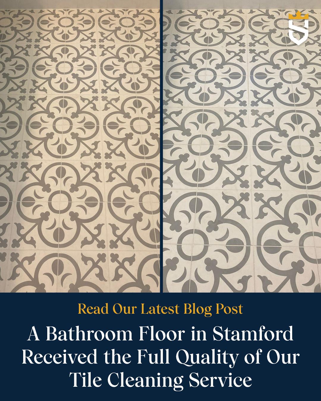 A Bathroom Floor in Stamford Received the Full Quality of Our Tile Cleaning Service