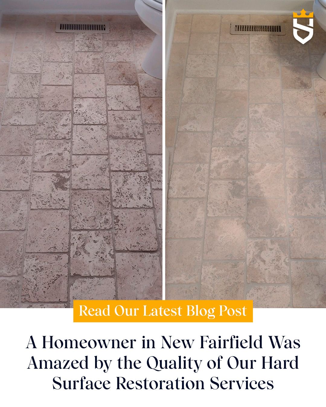 A Homeowner in New Fairfield Was Amazed by the Quality of Our Hard Surface Restoration Services
