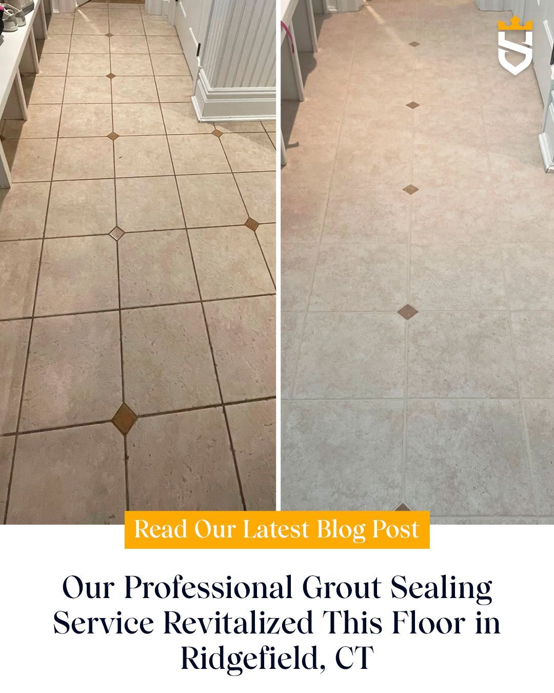 Our Professional Grout Sealing Service Revitalized This Floor in Ridgefield, CT