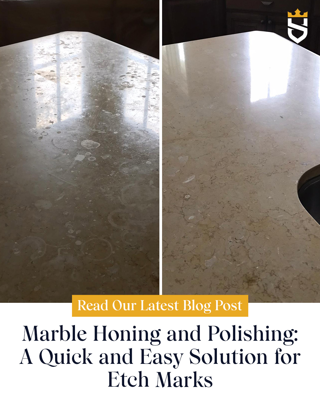Marble Honing and Polishing: A Quick and Easy Solution for Etch Marks